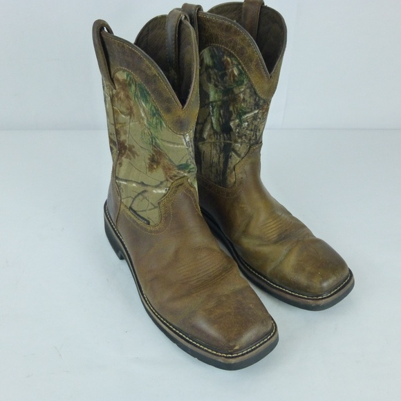 justin camo work boots